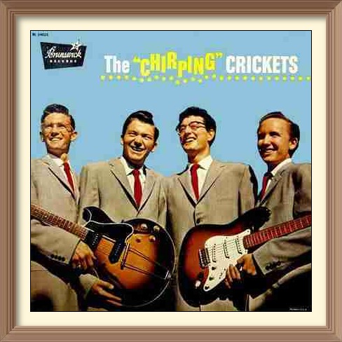 The Crickets First LP 1958: Niki Sullivan, Jerry Allison, Buddy Holly and Joe B Mauldin